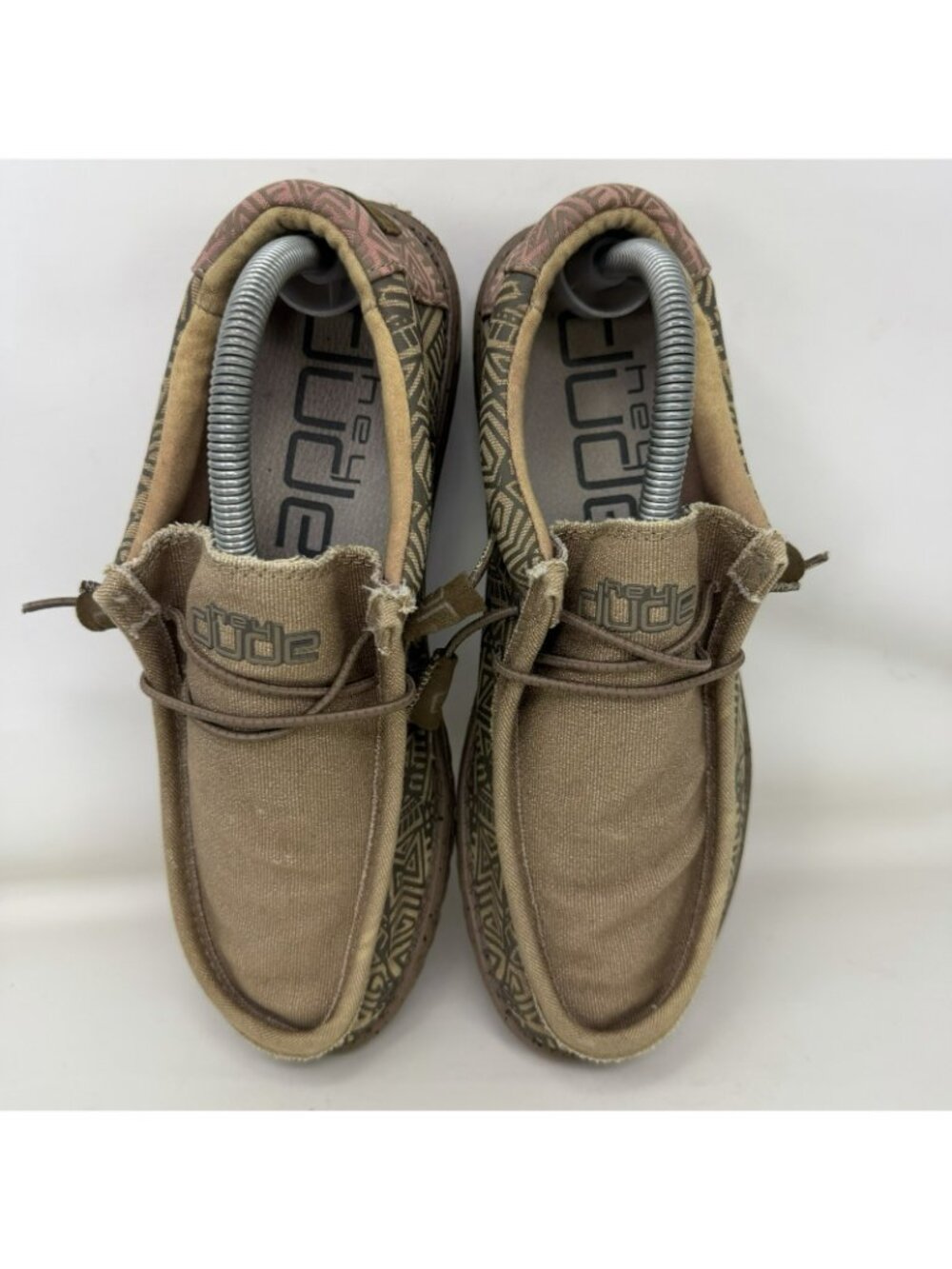 Hey Dude Wally Stretch Aztec Comfort Shoes Loafers Brown Men's Size 9 - Picture 5 of 7